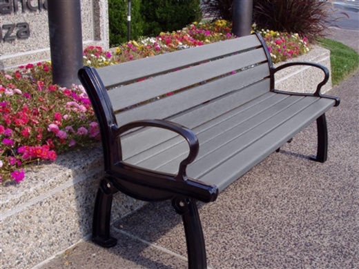 8' Heritage Recycled Plastic Park Bench