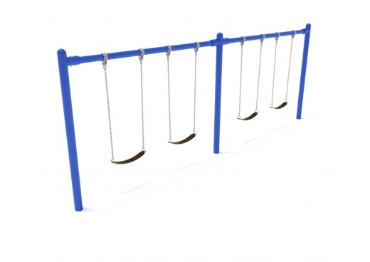 8 Feet High Elite Single Post Swingset - 2 Bays