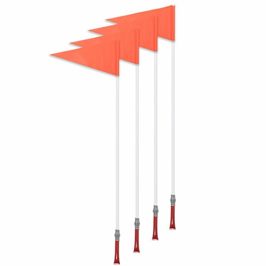 Soccer Corner Flags With Plastic Poles - Set Of 4