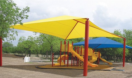 24X40x8 Rectangle - Four Post Hip Shade
