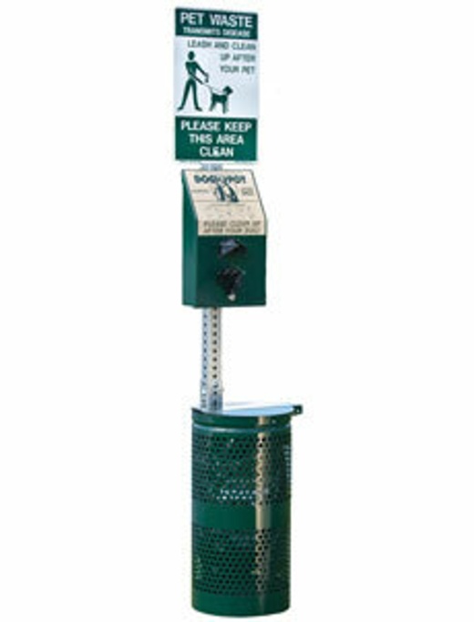 Aluminum Pet Station - Steel Trash Can