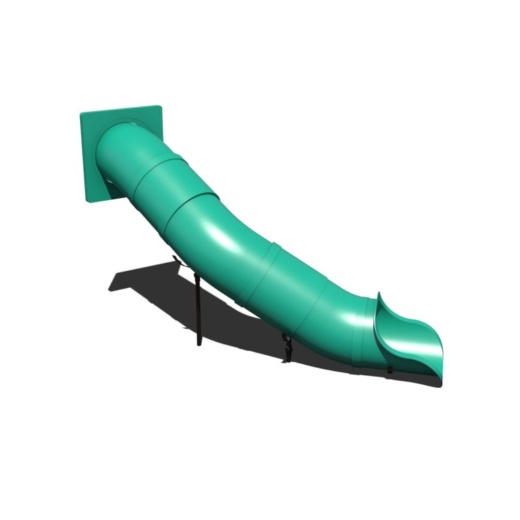 7' Deck Height - 30" Diameter - Veer Left Turn Tube Slide