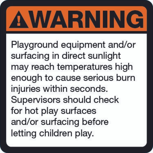 Hot Surface Warning Label