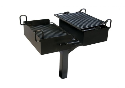 Commercial Park Grill With Cantilever Cooking Grates - 1064 Sq In Of Cooking Area