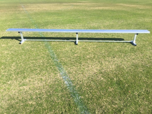 15' Aluminum Bench No/Back - 3 Legs - Portable