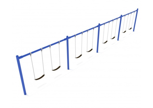 8 Feet High Elite Single Post Swingset -4 Bays