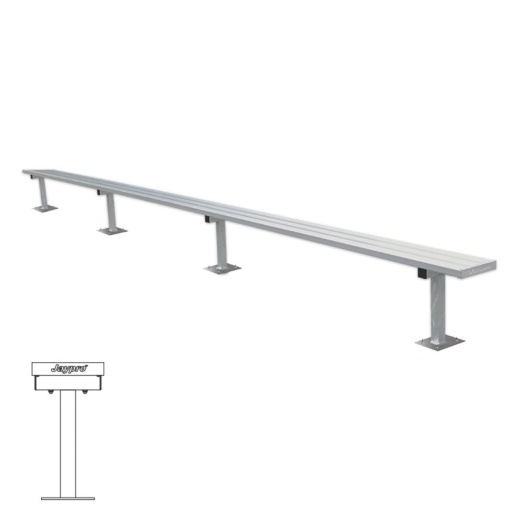 21 Foot Player Bench Without Back - Surface Mount
