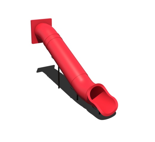 7' Deck Height Straight Tube Slide