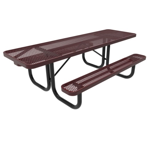6' Kids Rectangular Expanded Metal Table - Portable - Elementary Size