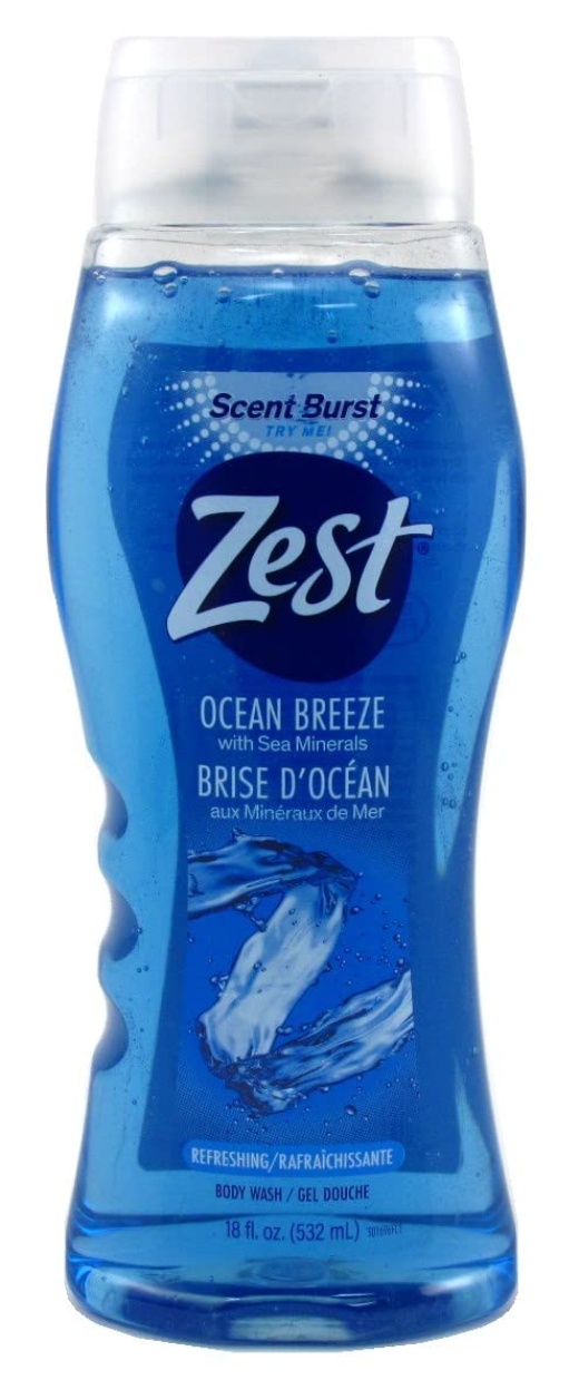 Bl Zest Body Wash Ocean Breeze With Sea Minerals Refresh 18Oz - Pack Of 3