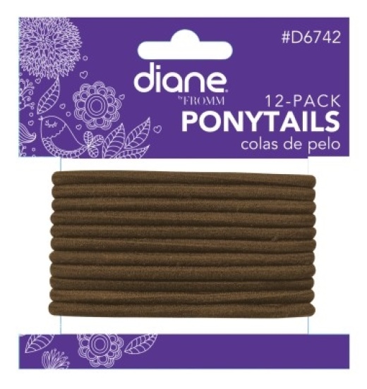 Bl Diane Ponytails Brown 12 Count (12 Pieces)