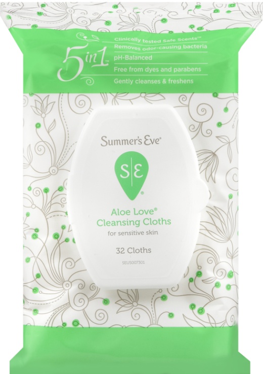 Summers Eve Cleansing Cloths Aloe Love 32 Count