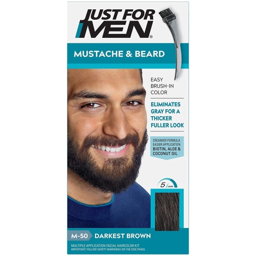 Bl Just For Men Mustache & Beard #M-50 Darkest Brown Color Gel - Pack Of 3