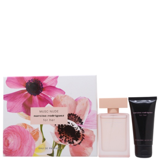Cs Narciso Musc Nude/Narciso Rodriguez Set (W) Edp Spray 1.6 Oz Shower Gel 1.7 Oz Body Lotion 1.7 Oz