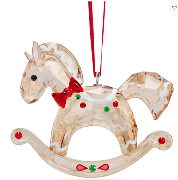 Swarovski Collections Holiday Cheers Gingerbread Rocking Horse Ornament