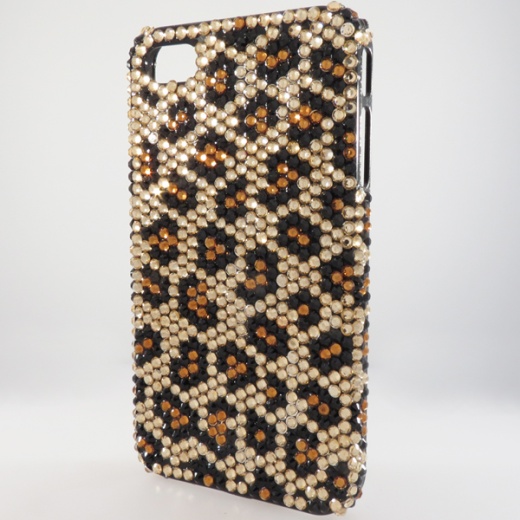Bling Iphone Case For Iphone 4 Brown Animal Print