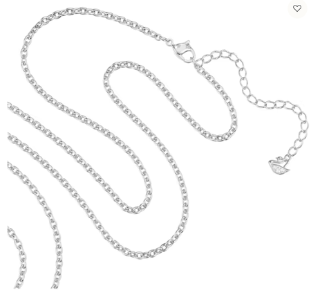 Swarovski Exalta Pendant - Blue, Rhodium Plated Necklace