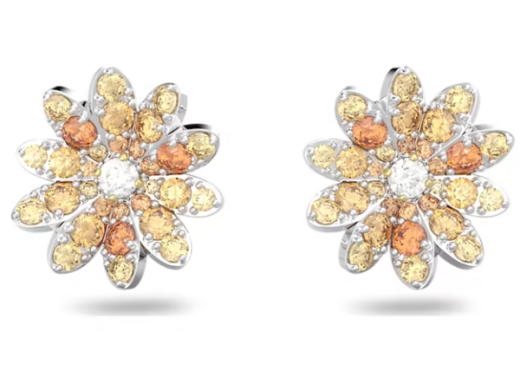 Swarovski Eternal Flower Stud Earrings - Flower, Multicolored, Mixed Metal Finish