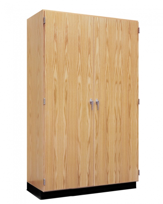 Tall Storage Cabinet - Solid Hardwood Oak Construction