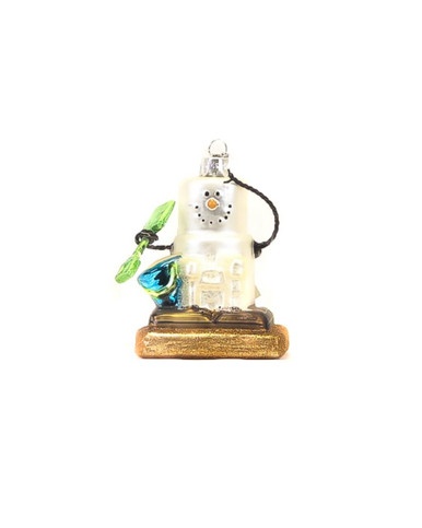 Smore Sand Castle Glass Ornament