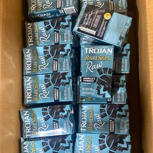 Trojan Condoms Bareskin Raw America's Thinnest (62 Pcs Lot)