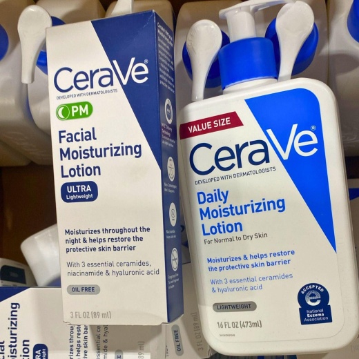 Cerave Moisturizing Lotion Mix Daily Moisturizing Lotion & Pm Facial Moisturizing Lotion (55 Pcs Lot)