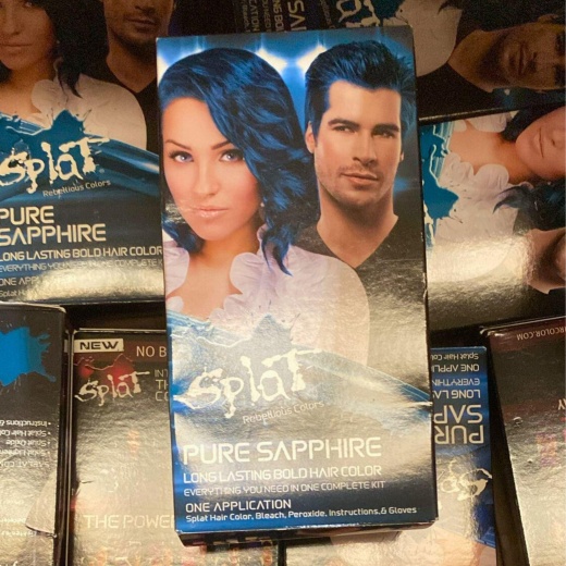 Splat Rebellious Colors Pure Sapphire Long Lasting Bold Hair Color (50 Pcs Lot)