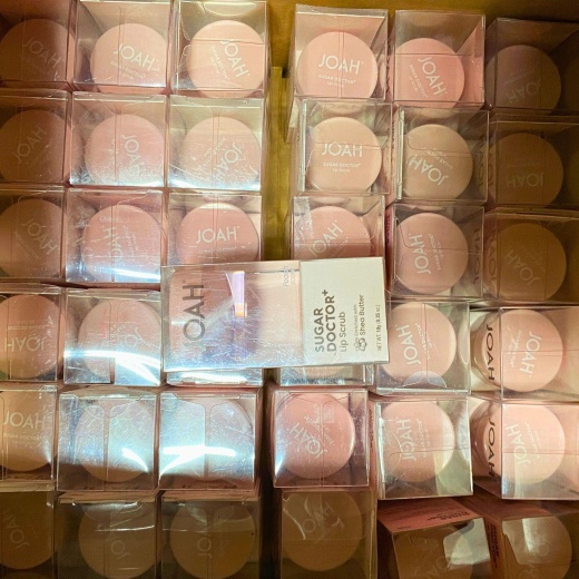 Joah Sugar Doctor + Lip Scrub Enriched With Shea Butter 0.35Oz Peach Scent (35 Pcs Lot)