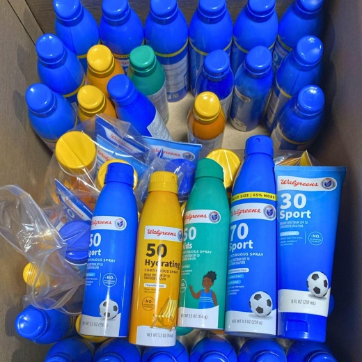 Walgr33ns Sunscreen Assorted Mix - Assorted Spf's/Sizes, Spray & Lotion (65 Pcs Lot)