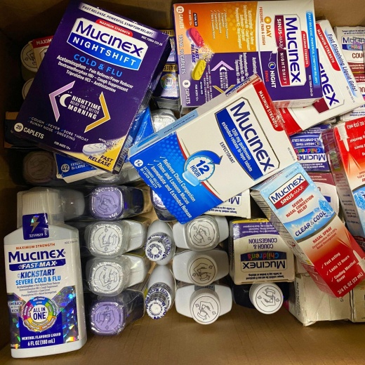 Mucinex Assorted Mix Includes Cough Syrups,Nasal Spray (44 Pcs Lot)