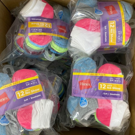 Hanes Girls' (12 Pairs / Pk - 24 Packs/Case) - s