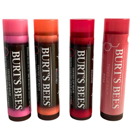Burts Bees Assorted Tinted Lip Balm Mix Natural 100% 0.15Oz (70 Pcs Lot)