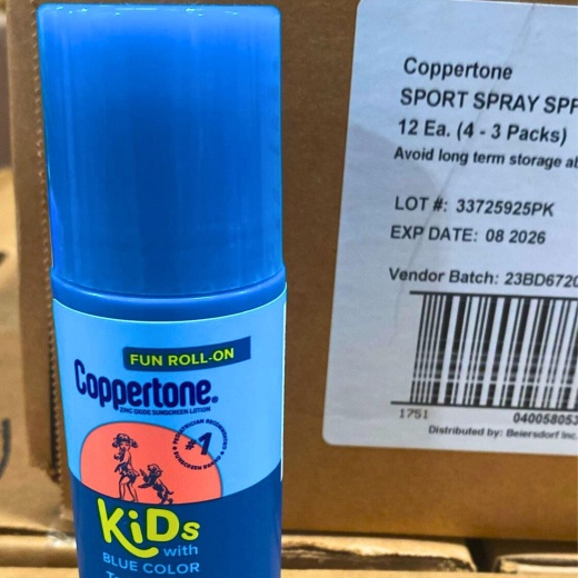 Coppertone Zinc Oxide Sunscreen Lotion Kids 2.5Oz (80 Pcs Lot)
