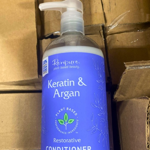 Renpure Plant Based Beauty Keratin & Argan Restorative Conditioner 24Oz (48 Pcs Lot)