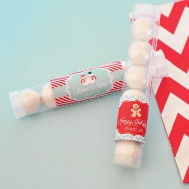 Personalized Winter Candy Tubes