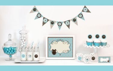 Blue Baby Shower Decorations Starter Kit
