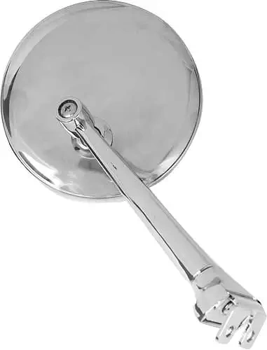 Peep Mirror - Chrome - Straight Arm - 4 Inch Stainless Mirror Head - Left Or Right