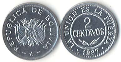 Bolivia Km200(U) 2 Centavos