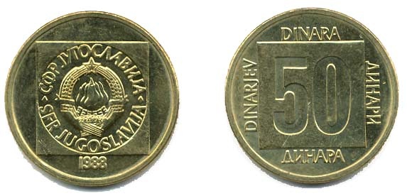 Yugoslavia Km133(U) 50 Dinara