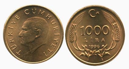 Turkey Km1028(U) 1,000 Lira
