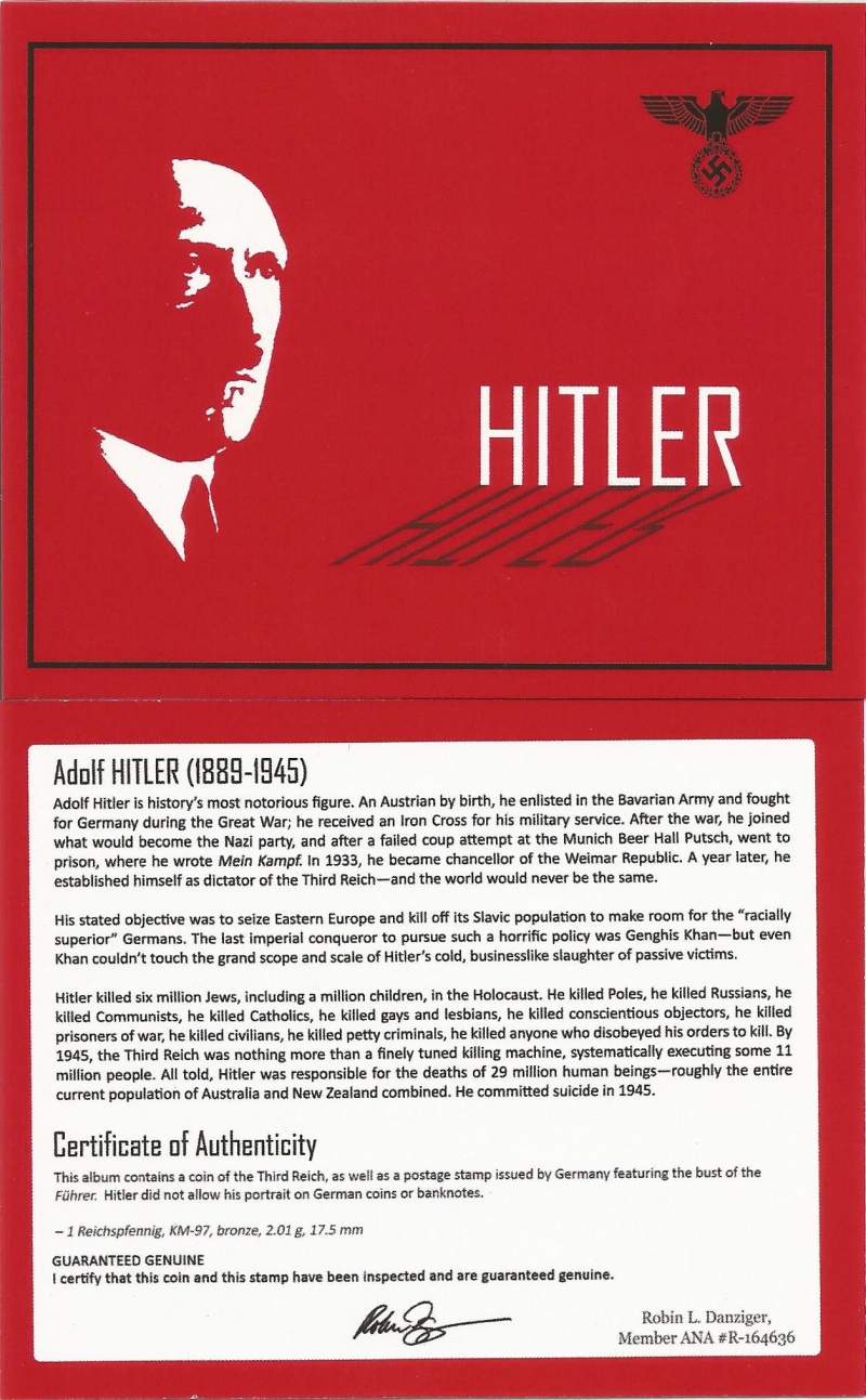 Hitler: One Coin And One Stamp (Mid-Sized Album)