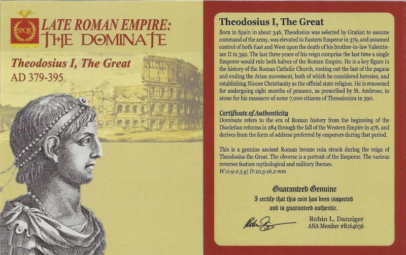 Roman Ae Of Theodosius I (Ad379-395) Ngc(F)