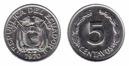 Ecuador Km75c(U) 5 Centavos