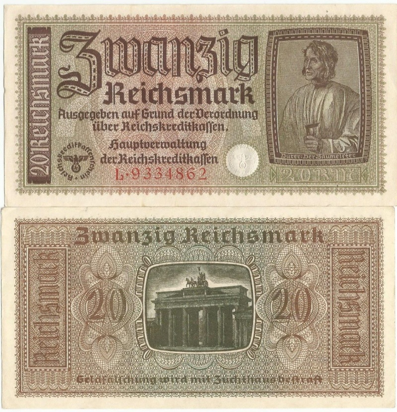 Germany Pr139(Au-U) 20 Reichsmark