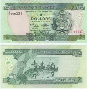 Solomon Islands P18(U) 2 Dollars