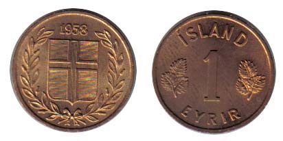 Iceland Km8(U) 1 Eyrir