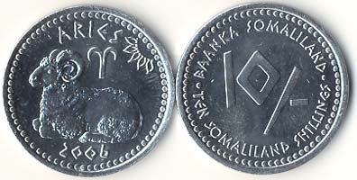 Somalilandkm9(U) 10 Shillings Aries