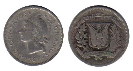 Dominican Rep. Km19a(F) 10 Centavos