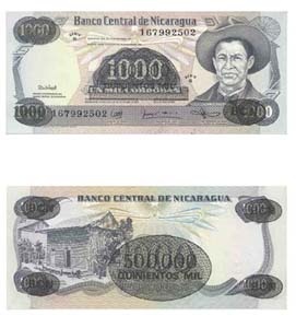 Nicaragua P150(U) 500,000 / 1,000 Cordobas