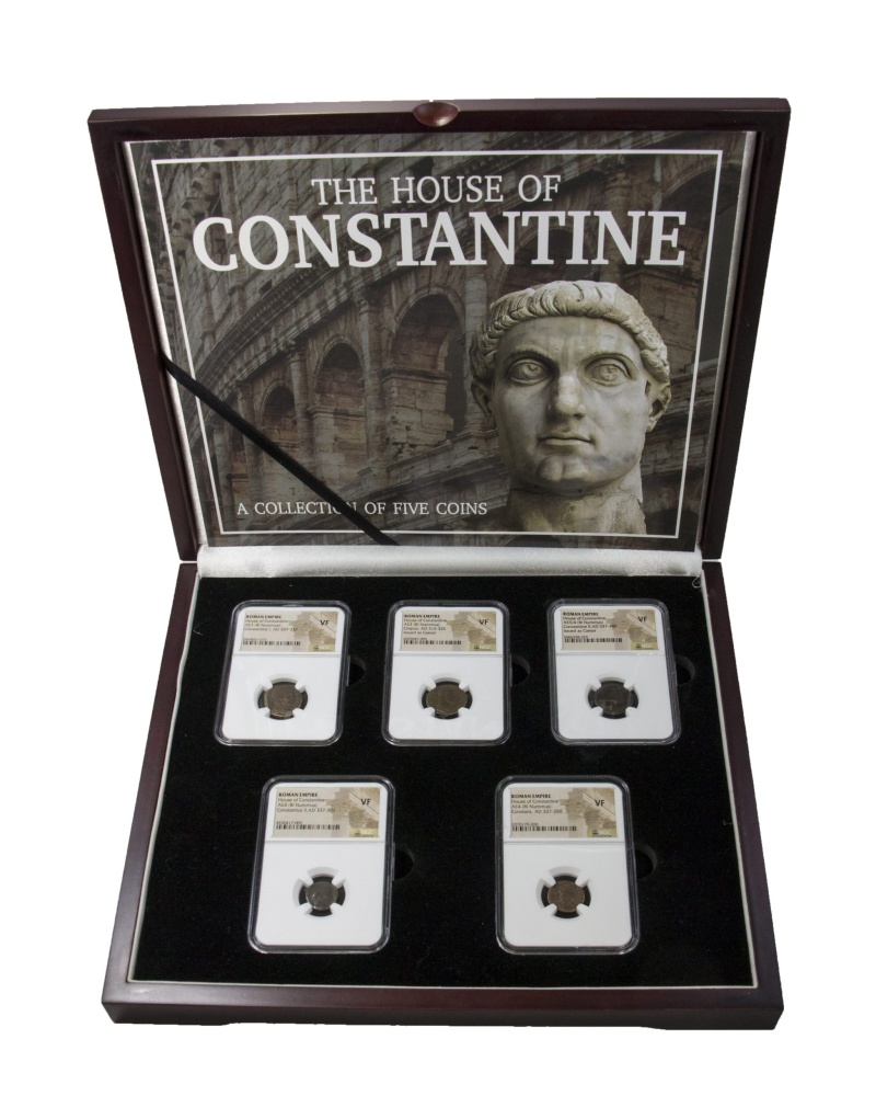 House Of Constantine: A Collection Of Five Slabbed Coins (Five-Coin Box)